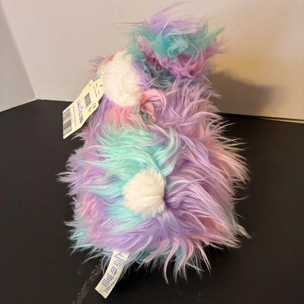 Build a Bear Pastel Fuzzy Bunny Multicolor Plush Toy Stuffed Animal 2019 Rainbow